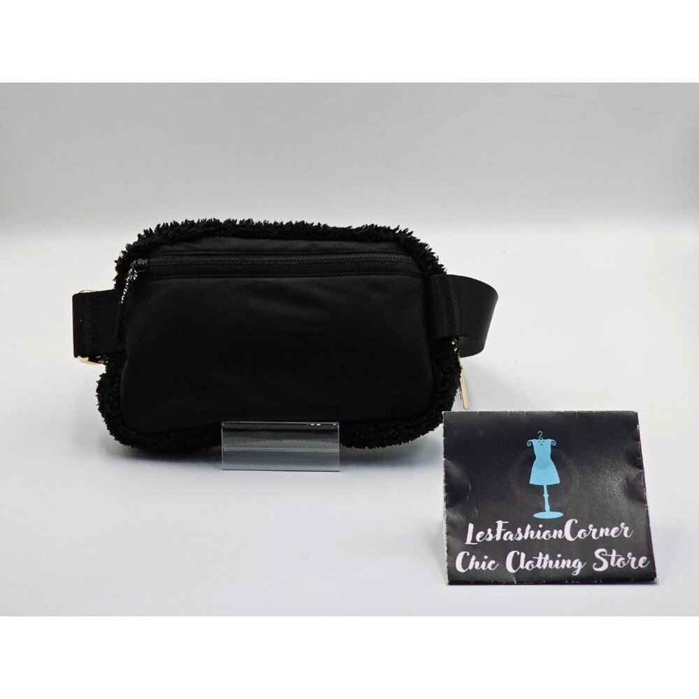 Lululemon Women's Black Sherpa Fleece Belt Bag Crossbody Waist Pack   3040 - Picture 11 of 15